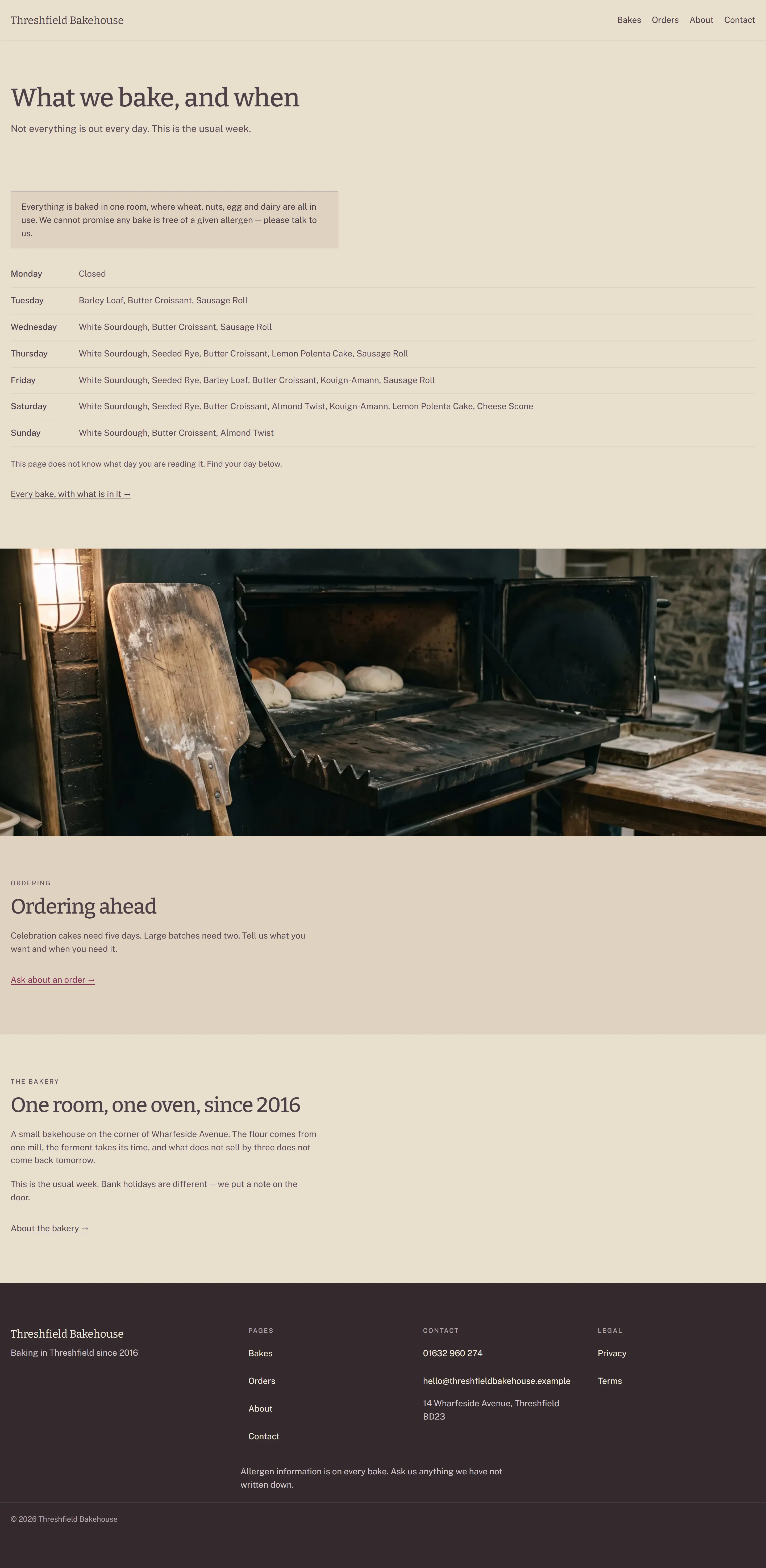 Hopperton — Home page on desktop, full-page render