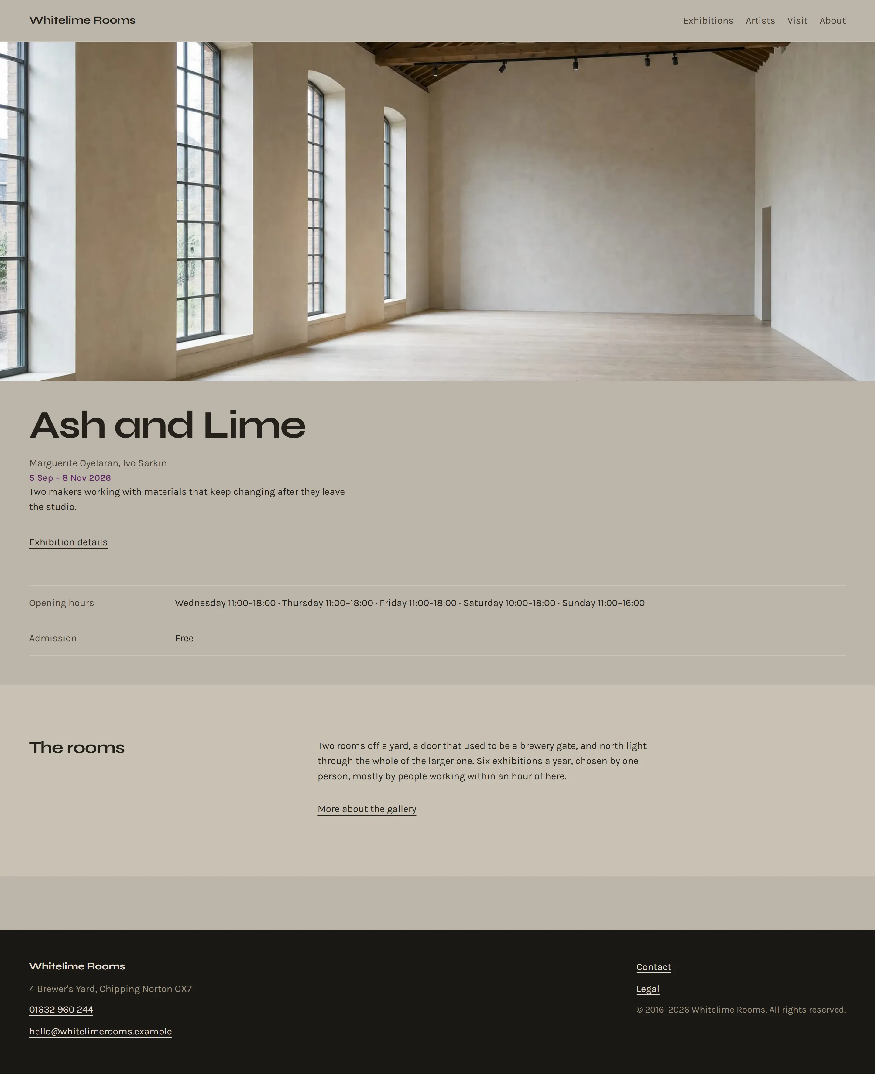 Hopton — Home page on desktop, full-page render