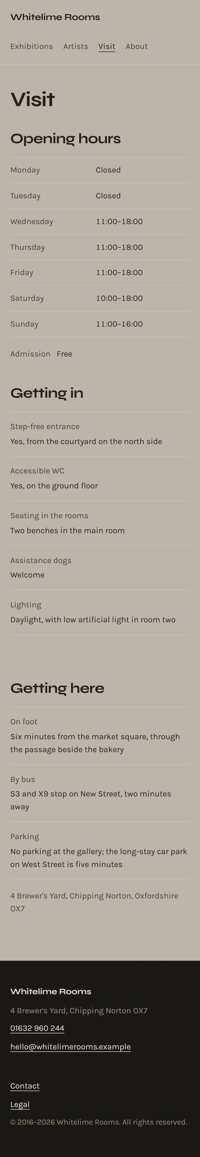 Hopton — Visit page on mobile, full-page render