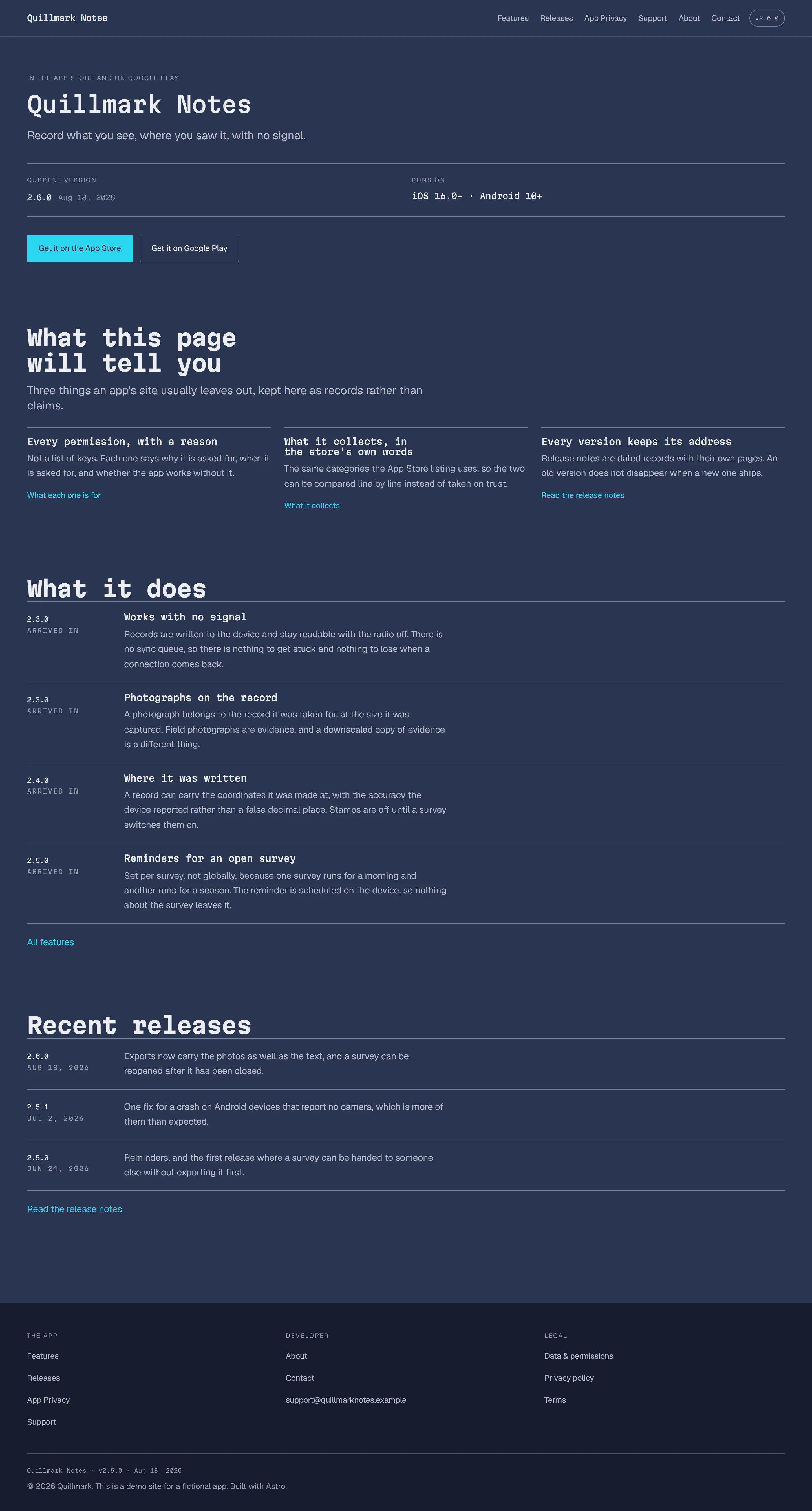 Wardlow — Home page on desktop, full-page render